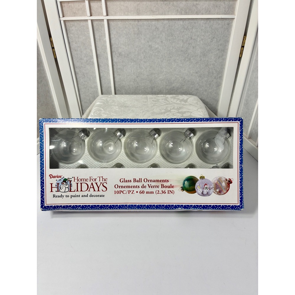 Darice Clear Glass Ball Ornaments 10 Pack 60mm 2.36 Inch DIY Craft 2815-41